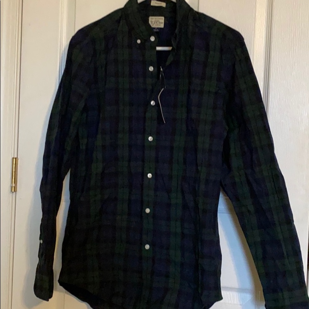 Classic Plaid Green J. Crew Button Down